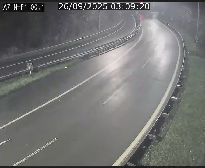 Webcam autoroute Luxembourg A7 située dans la sortie 1 Waldhof, vers la N11, avant le Tunnel Stafelter