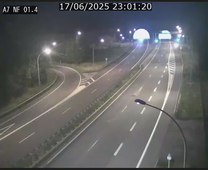 Caméra autoroute Luxembourg A7 - Echangeur Waldhaff - direction Tunnel Stafelter