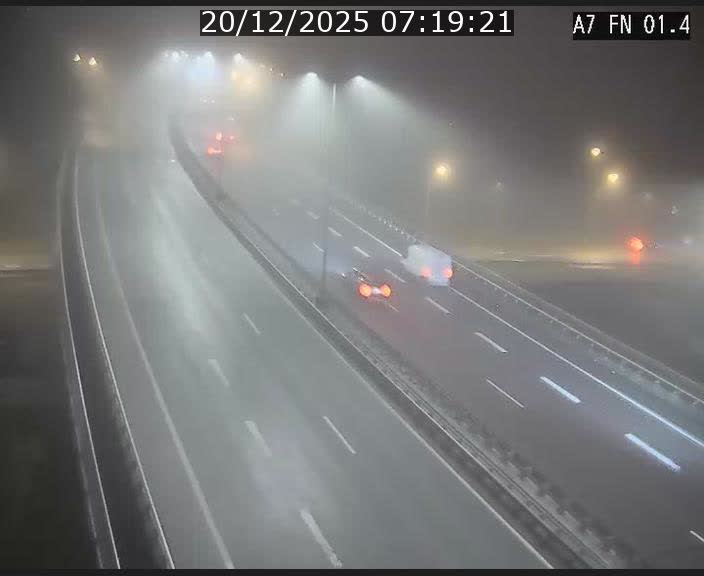 Caméra autoroute Luxembourg A7 - Tunnel Stafelter - direction Echangeur Grünewald