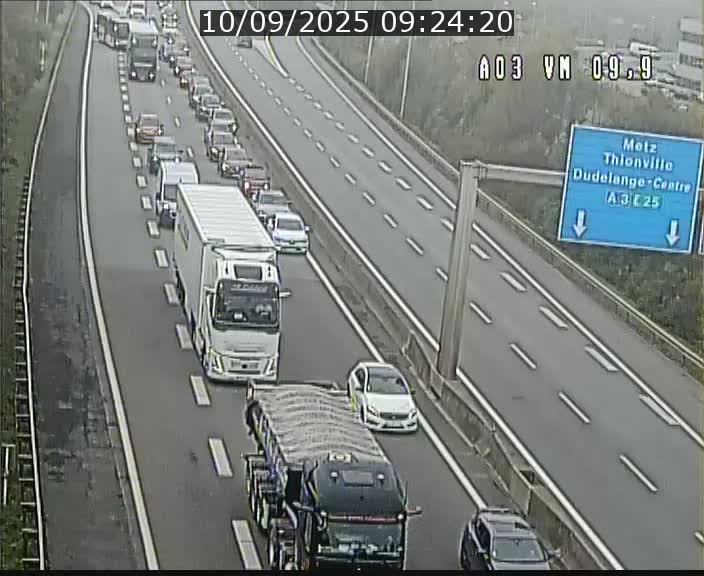 Webcam Autoroute à la Croix de Bettembourg - A3 - BK 9.9 - direction France