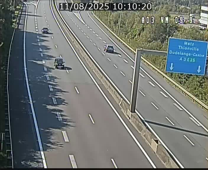 Webcam Autoroute à la Croix de Bettembourg - A3 - BK 9.9 - direction France