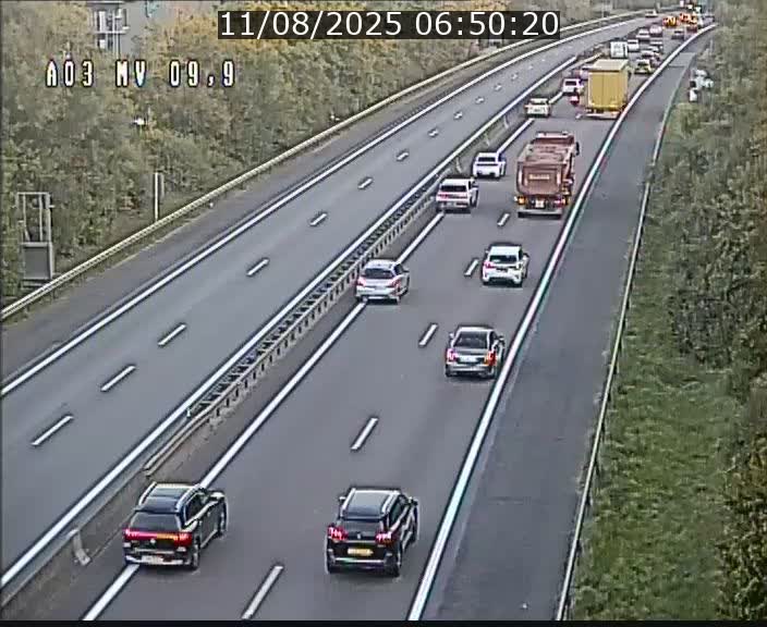 Webcam Autoroute à la Croix de Bettembourg - A3 - BK 9.9 - direction Luxembourg-Ville