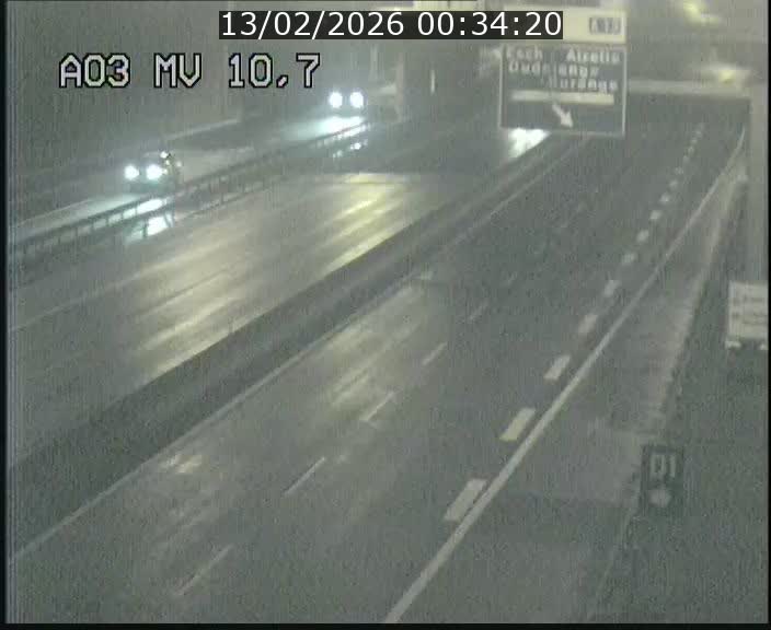 Traffic live webcam Luxembourg Croix de Bettembourg - A3 - BK 10.7 - direction France