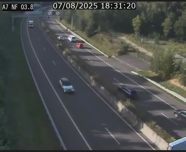 Webcam autoroute A7 au Luxembourg à la sortie du Tunnel Stafelter vers le Nord