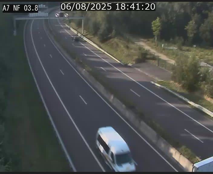 Webcam autoroute A7 au Luxembourg à la sortie du Tunnel Stafelter vers le Nord
