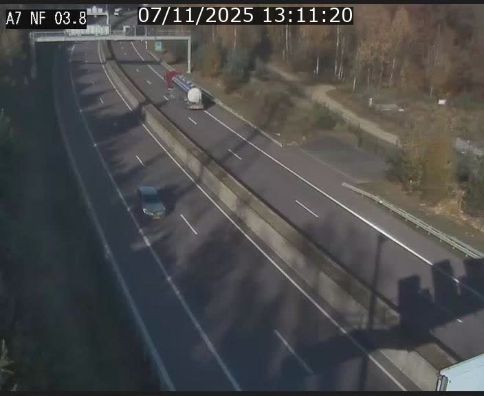 Webcam autoroute A7 au Luxembourg à la sortie du Tunnel Stafelter vers le Nord