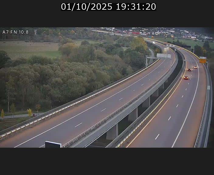 Caméra trafic Luxembourg - A7, Tunnel Gousselerbierg, sortie sud, direction rond-point Lorentzweiler (BK 10.8)