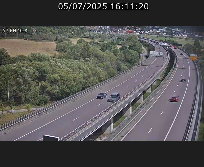 Caméra trafic Luxembourg - A7, Tunnel Gousselerbierg, sortie sud, direction rond-point Lorentzweiler (BK 10.8)