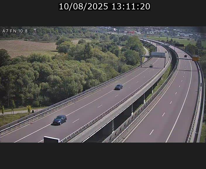 Caméra trafic Luxembourg - A7, Tunnel Gousselerbierg, sortie sud, direction rond-point Lorentzweiler (BK 10.8)
