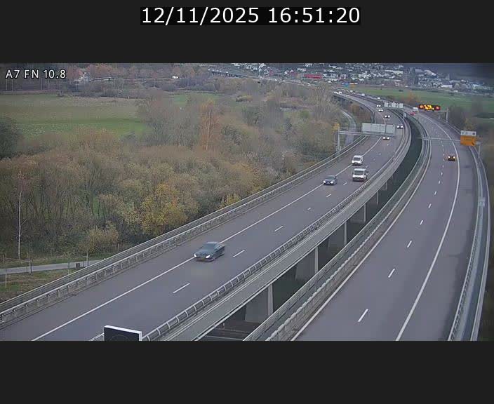 Caméra trafic Luxembourg - A7, Tunnel Gousselerbierg, sortie sud, direction rond-point Lorentzweiler (BK 10.8)