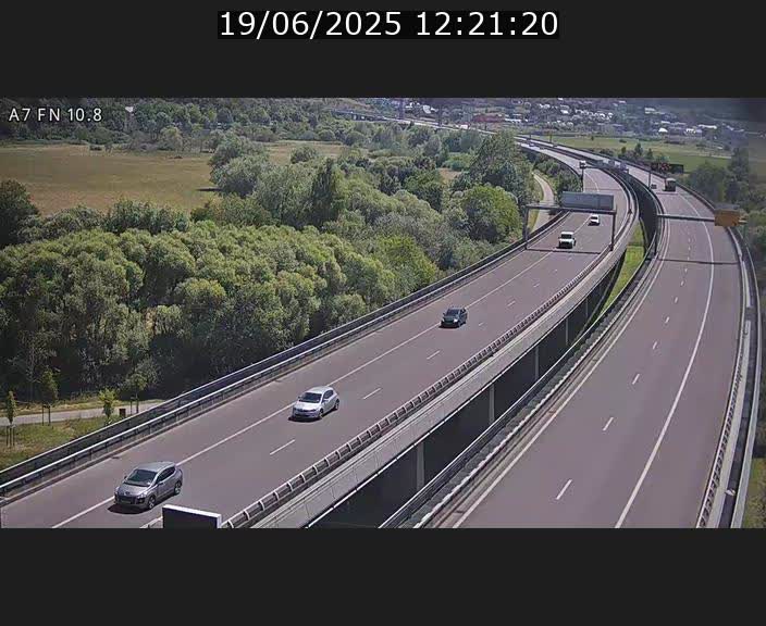 Caméra trafic Luxembourg - A7, Tunnel Gousselerbierg, sortie sud, direction rond-point Lorentzweiler (BK 10.8)