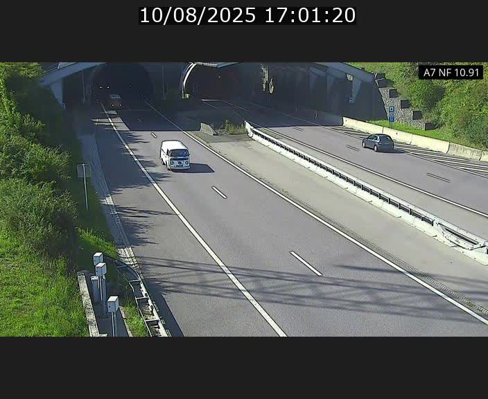 Caméra trafic Luxembourg - A7, Tunnel Gousselerbierg, entrée sud, direction Mersch
