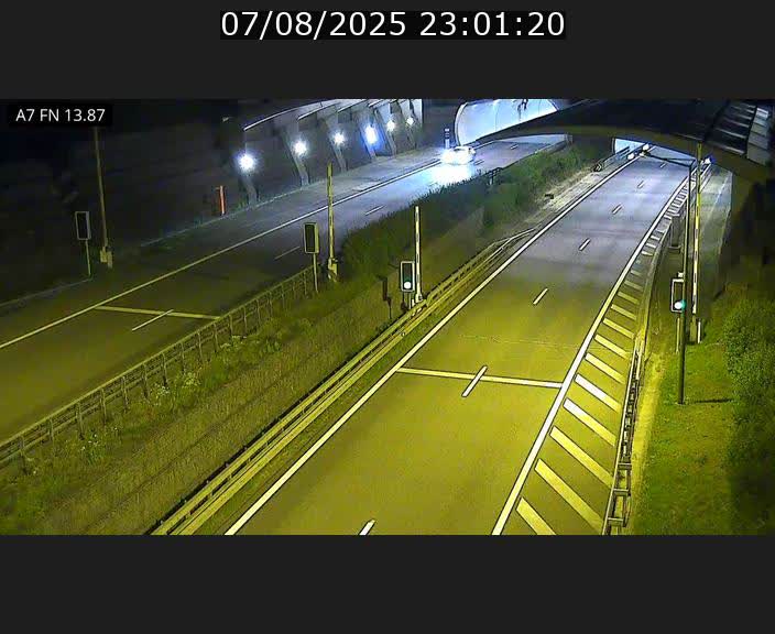 Caméra trafic Luxembourg - A7, Tunnel Gousselerbierg, entrée nord, direction Lorentzweiler