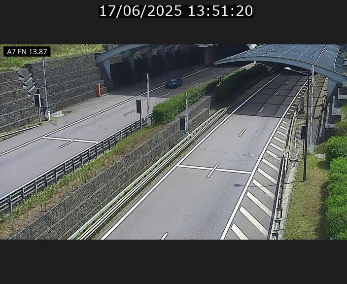 Caméra trafic Luxembourg - A7, Tunnel Gousselerbierg, entrée nord, direction Lorentzweiler
