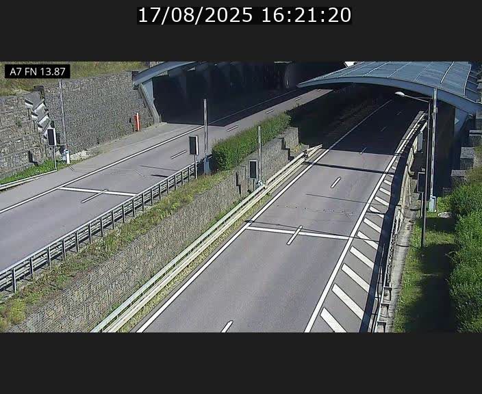 Caméra trafic Luxembourg - A7, Tunnel Gousselerbierg, entrée nord, direction Lorentzweiler