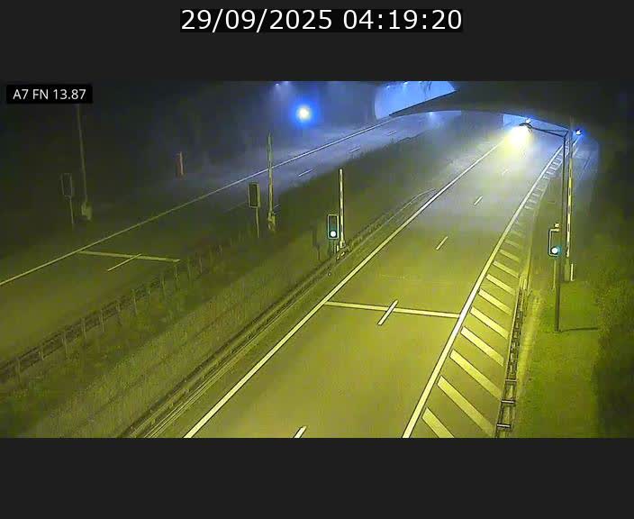 Caméra trafic Luxembourg - A7, Tunnel Gousselerbierg, entrée nord, direction Lorentzweiler