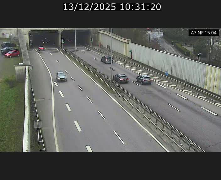 Caméra trafic Luxembourg - A7, Tunnel Mersch, entrée sud, direction Ettelbruck