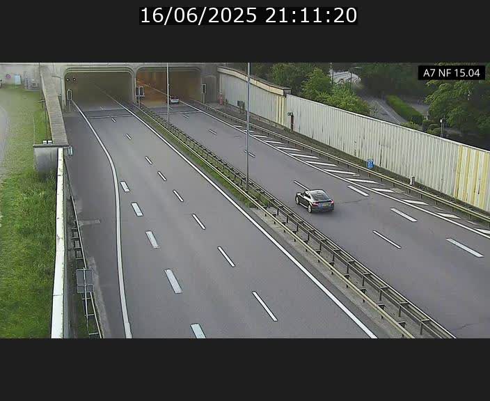 Caméra trafic Luxembourg - A7, Tunnel Mersch, entrée sud, direction Ettelbruck