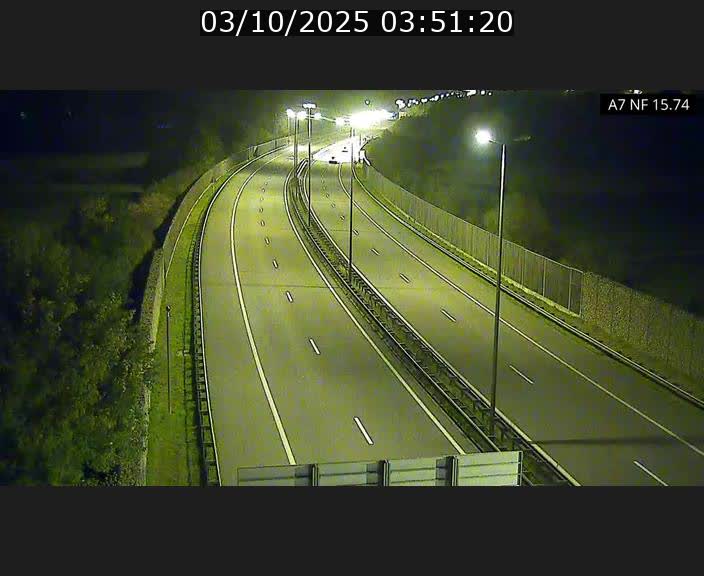 Caméra trafic Luxembourg - A7, Tunnel Mersch, entrée nord, direction Lorentzweiler