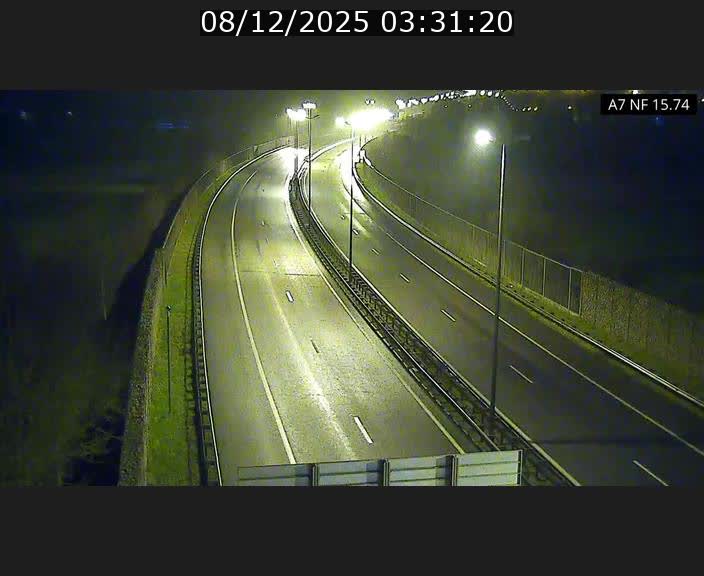Caméra trafic Luxembourg - A7, Tunnel Mersch, entrée nord, direction Lorentzweiler