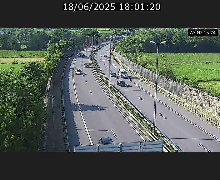 Caméra trafic Luxembourg - A7, Tunnel Mersch, entrée nord, direction Lorentzweiler