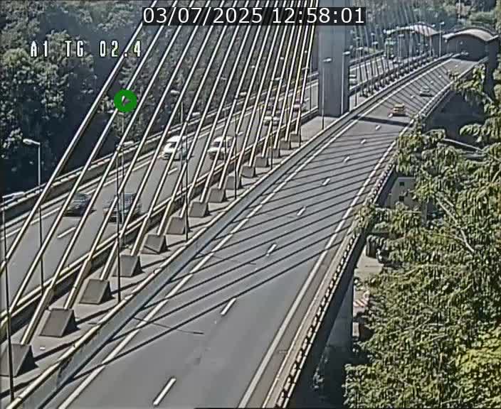 Traffic live webcam Luxembourg Sandweiler - A1 direction Luxembourg-ville - BK 2.4