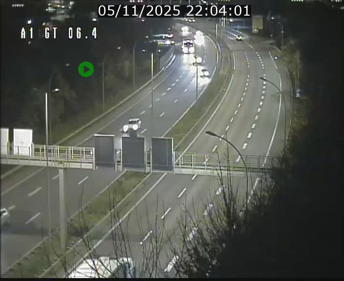 Traffic live webcam Luxembourg Hamm - A1 direction Sandweiler - BK 6.4