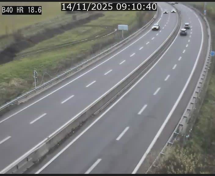 Webcam sur la route de liaison entre Micheville et Esch-Belval à la frontière entre le Luxembourg et la France. Vue orientée vers la Lorraine.