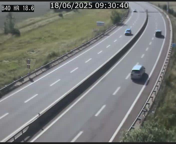 Webcam sur la route de liaison entre Micheville et Esch-Belval à la frontière entre le Luxembourg et la France. Vue orientée vers la Lorraine.
