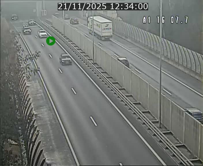 Traffic live webcam Luxembourg Kirchberg - A1 direction Luxembourg-ville - BK 7.7