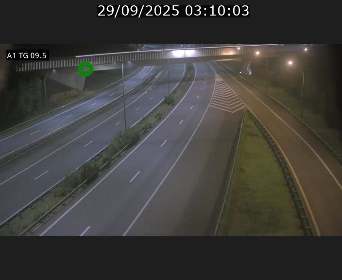Traffic live webcam Luxembourg Jonction Grünewald - A1 direction Luxembourg-ville - BK 9.5