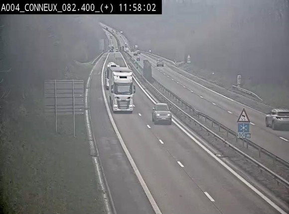 Webcam à hauteur de Conneux sur l'E411 en direction du sud de la Belgique