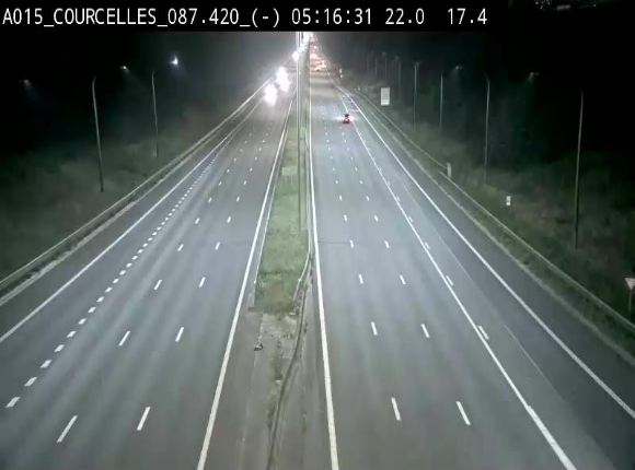 Webcam autoroute Belgique - Viesville - E42 direction Mons - BK 84.35