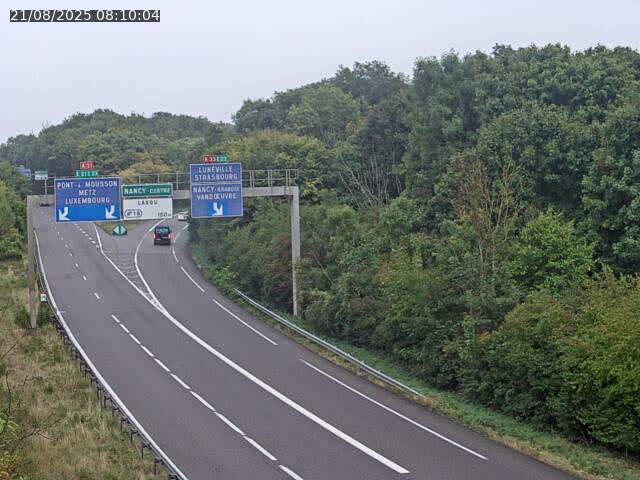 Caméra autoroute France - Biffurcation A31/A33, Laxou direction Nancy