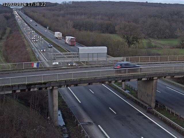Caméra autoroute France - A31, Zoufftgen direction Luxembourg-ville, à la frontière entre la France et le Luxembourg