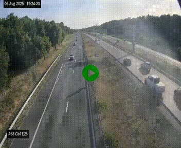 Webcam autoroute A63 en périphérie de Bordeaux au sud-est de la ville, en provenance du bassin d'Arcachon. Vue orientée vers Bordeaux