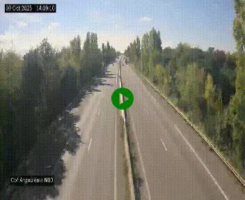 Webcam routière à la fin de la N10, en périphérique ouest d'Angouleme, proche de la jonction avec l'A10