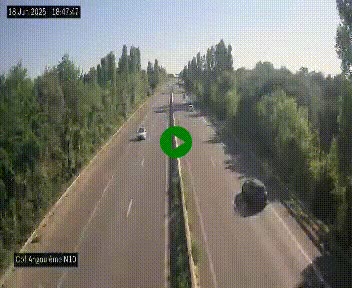 Webcam routière à la fin de la N10, en périphérique ouest d'Angouleme, proche de la jonction avec l'A10