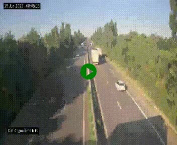 Webcam routière à la fin de la N10, en périphérique ouest d'Angouleme, proche de la jonction avec l'A10