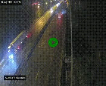 Webcam sur le périphérique de Bordeaux à l'est de la ville. Caméra située sur le Pont Mitterand sur la N230