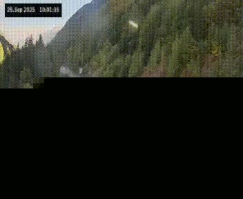 Webcam à l'entrée du tunnel du Somport, côté français, sur la N134, dans les Pyrénées, en direction de l'Espagne, à 1116 mètres d'altitude