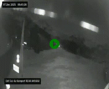 Webcam au col du Somport, côté français, sur la N134, dans les Pyrénées, en direction de l'Espagne, à 1632 mètres d'altitude