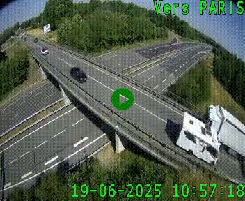 Clone of Caméra routière sur l'autoroute A20 au nord de Limoges, à la jonction avec la N520. Vue orientée vers Paris