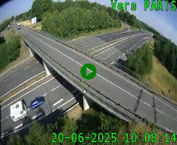 Clone of Caméra routière sur l'autoroute A20 au nord de Limoges, à la jonction avec la N520. Vue orientée vers Paris
