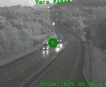 Caméra routière sur l'autoroute A20 à Bessines-sur-Gartempe. Vue orientée vers Paris