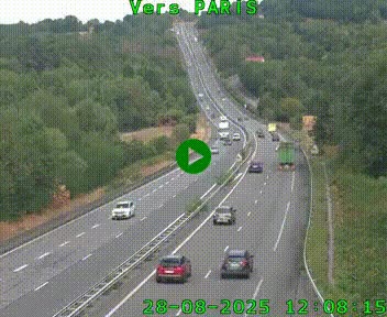 Caméra routière sur l'autoroute A20 à Bessines-sur-Gartempe. Vue orientée vers Paris