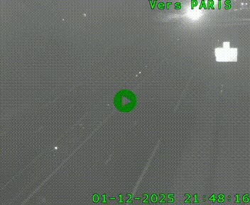 Caméra routière sur l'autoroute A20 au nord de Limoges, à la jonction avec la N520. Vue orientée vers Paris