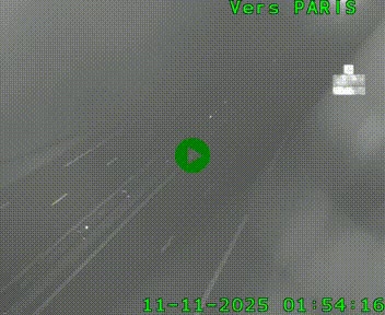 Caméra routière sur l'autoroute A20 au nord de Limoges, à la jonction avec la N520. Vue orientée vers Paris