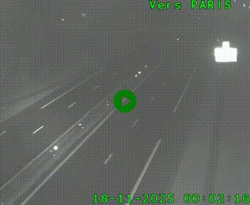 Caméra routière sur l'autoroute A20 au nord de Limoges, à la jonction avec la N520. Vue orientée vers Paris