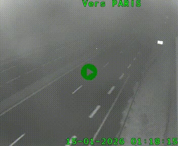 Caméra routière sur l'autoroute A20 à Saint-Hilaire-Bonneval, au sud de Limoges. Vue orientée vers Paris